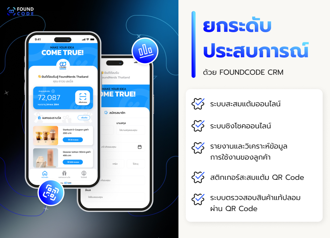FoundcodeCRM ระบบ CRM สำหรับธุรกิจไทย